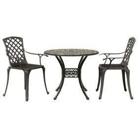Mesa y sillas de bistró 3 piezas aluminio fundido color bronce by vidaXL, Garden sets - Ref: Foro24-3216330, Price: 426,00 €,...