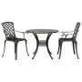 Bistro-Tisch und Stühle, 3-teilig, aus gegossenem Aluminium in Bronze. von vidaXL, Gartensets - Ref: Foro24-3216330, Preis: 4...
