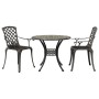 Mesa y sillas de bistró 3 piezas aluminio fundido color bronce by vidaXL, Garden sets - Ref: Foro24-3216330, Price: 468,85 €,...