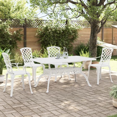 Gartensitzgruppe 5-teilig aus weißem Gusseisen von vidaXL, Gartensets - Ref: Foro24-3216318, Preis: 1,00 €, Rabatt: %