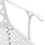 Juego de comedor de jardín 5 piezas aluminio fundido blanco de vidaXL, Conjuntos de jardín - Ref: Foro24-3216318, Precio: 966...