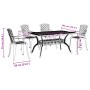 Gartensitzgruppe 5-teilig aus weißem Gusseisen von vidaXL, Gartensets - Ref: Foro24-3216318, Preis: 1,00 €, Rabatt: %