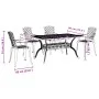 Juego de comedor de jardín 5 piezas aluminio fundido blanco de vidaXL, Conjuntos de jardín - Ref: Foro24-3216318, Precio: 966...
