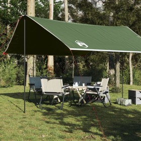 Lona de camping impermeable verde 430x380x210 cm