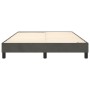 Estructura de cama sin colchón terciopelo gris oscuro 140x190cm