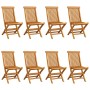 Gartenstühle 8 Einheiten aus Teakholz mit schwarzen Kissen von vidaXL, Gartenstühle - Ref: Foro24-3072939, Preis: 510,51 €, R...