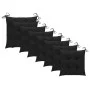 Garden chairs 8 units teak wood with black cushions by vidaXL, Garden chairs - Ref: Foro24-3072939, Price: 496,54 €, Discount: %