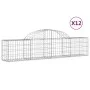 Gabion baskets 12 pcs arch shape iron 200x30x40/60 cm by vidaXL, Pots and planters - Ref: Foro24-3146057, Price: 524,05 €, Di...