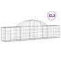 Gabionenkörbe 12 Stück Bogenform Eisen 200x30x40/60 cm von vidaXL, Töpfe und Pflanzgefäße - Ref: Foro24-3146057, Preis: 530,6...