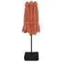 Double umbrella with terracotta LED lights 449x245 cm by vidaXL, Umbrellas - Ref: Foro24-362958, Price: 230,82 €, Discount: %