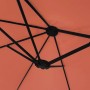 Double umbrella with terracotta LED lights 449x245 cm by vidaXL, Umbrellas - Ref: Foro24-362958, Price: 207,77 €, Discount: %