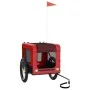 Remolque de bicicleta mascotas hierro tela Oxford rojo negro de vidaXL, Cochecitos para mascotas - Ref: Foro24-93922, Precio:...