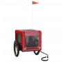 Haustier-Fahrradanhänger, Eisen-Oxford-Stoff, Rot, Schwarz von vidaXL, Kinderwagen für Haustiere - Ref: Foro24-93922, Preis: ...