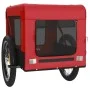 Remolque de bicicleta mascotas hierro tela Oxford rojo negro de vidaXL, Cochecitos para mascotas - Ref: Foro24-93922, Precio:...