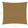 Segelmarkise taupegrau HDPE 160 g/m² 4,5x4,5 m von vidaXL, Sonnenschirme - Ref: Foro24-311387, Preis: 44,87 €, Rabatt: %