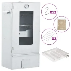 BBQ smoker oven with cold smoke generator galvanized steel by vidaXL, Barbecues - Ref: Foro24-3200767, Price: 197,11 €, Disco...