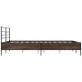 Bettgestell aus eichenbraunem Metallwerkstoff, 120 x 190 cm von vidaXL, Betten und Lattenroste - Ref: Foro24-3280071, Preis: ...
