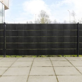 Balcony awnings 10 pcs black synthetic rattan 255x19 cm by vidaXL, fence panels - Ref: Foro24-156319, Price: 51,26 €, Discoun...