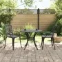 Mesa y sillas de bistró 3 piezas aluminio fundido negro de vidaXL, Conjuntos de jardín - Ref: Foro24-3216331, Precio: 450,76 ...