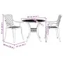 Mesa y sillas de bistró 3 piezas aluminio fundido negro de vidaXL, Conjuntos de jardín - Ref: Foro24-3216331, Precio: 450,76 ...
