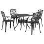 5-piece black cast aluminum garden dining set by vidaXL, Garden sets - Ref: Foro24-3216350, Price: 653,55 €, Discount: %