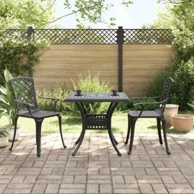 Bistro table and chairs 3 pieces black cast aluminum by vidaXL, Garden sets - Ref: Foro24-3216346, Price: 415,53 €, Discount: %