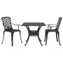 Bistro table and chairs 3 pieces black cast aluminum by vidaXL, Garden sets - Ref: Foro24-3216346, Price: 415,53 €, Discount: %