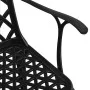 Bistro table and chairs 3 pieces black cast aluminum by vidaXL, Garden sets - Ref: Foro24-3216346, Price: 415,53 €, Discount: %