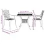 Bistro table and chairs 3 pieces black cast aluminum by vidaXL, Garden sets - Ref: Foro24-3216346, Price: 415,53 €, Discount: %