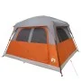 Familienzelt 6 Personen wasserdicht grau orange von vidaXL, Zelte - Ref: Foro24-94547, Preis: 157,41 €, Rabatt: %