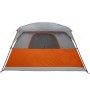 Familienzelt 6 Personen wasserdicht grau orange von vidaXL, Zelte - Ref: Foro24-94547, Preis: 151,23 €, Rabatt: %