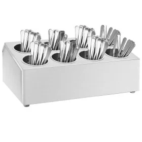 Besteckhalter 8 Gitter rechteckig aus Edelstahl von vidaXL, Besteck- und Utensilienkästen - Ref: Foro24-51231, Preis: 101,40 ...