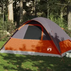 Family tent with waterproof dome 6 people gray orange by vidaXL, tents - Ref: Foro24-94553, Price: 76,85 €, Discount: %