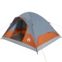 Tienda familiar con cúpula impermeable 6 personas gris naranja