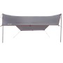 Lona de camping impermeable gris y naranja 430x380x210 cm