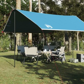 Lona de camping impermeable azul 430x380x210 cm