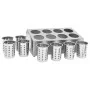 Cutlery holder 8 grids rectangular stainless steel by vidaXL, Cutlery and utensil trays - Ref: Foro24-51231, Price: 101,40 €,...