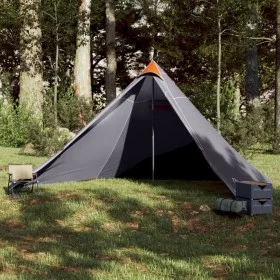 Family teepee tent for 7 people waterproof gray and orange by vidaXL, tents - Ref: Foro24-94712, Price: 50,92 €, Discount: %