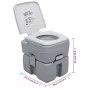 Tragbare Campingtoilette grau 20 + 10 L von vidaXL, Urinale und mobile Toiletten - Ref: Foro24-30138, Preis: 135,69 €, Rabatt: %