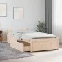 Single bed frame with drawers 75x190 cm by vidaXL, Beds and slatted bases - Ref: Foro24-3103473, Price: 153,54 €, Discount: %