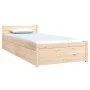 Single bed frame with drawers 75x190 cm by vidaXL, Beds and slatted bases - Ref: Foro24-3103473, Price: 153,54 €, Discount: %