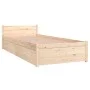 Single bed frame with drawers 75x190 cm by vidaXL, Beds and slatted bases - Ref: Foro24-3103473, Price: 153,54 €, Discount: %