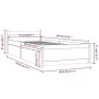 Single bed frame with drawers 75x190 cm by vidaXL, Beds and slatted bases - Ref: Foro24-3103473, Price: 153,54 €, Discount: %