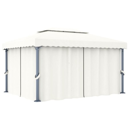 Pavillon mit cremeweißem Aluminiumvorhang 4x3 m von vidaXL, Zelte und Pavillons - Ref: Foro24-3053375, Preis: 528,83 €, Rabat...