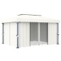 Pavillon mit cremeweißem Aluminiumvorhang 4x3 m von vidaXL, Zelte und Pavillons - Ref: Foro24-3053375, Preis: 528,83 €, Rabat...
