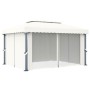 Pavillon mit cremeweißem Aluminiumvorhang 4x3 m von vidaXL, Zelte und Pavillons - Ref: Foro24-3053375, Preis: 528,83 €, Rabat...