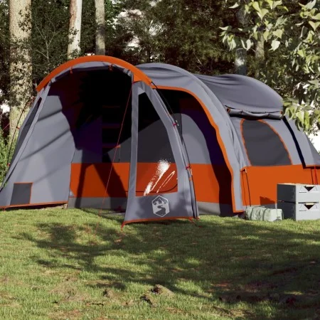 Family tent 6 people waterproof gray orange by vidaXL, tents - Ref: Foro24-94733, Price: 213,53 €, Discount: %