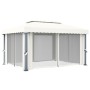 Pavillon mit cremeweißem Aluminiumvorhang 4x3 m von vidaXL, Zelte und Pavillons - Ref: Foro24-3053375, Preis: 528,83 €, Rabat...