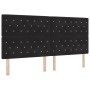 Estructura de cama con cabecera Negro 200 x 200 cm Terciopelo