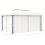 Pavillon mit cremeweißem Aluminiumvorhang 4x3 m von vidaXL, Zelte und Pavillons - Ref: Foro24-3053375, Preis: 509,82 €, Rabat...